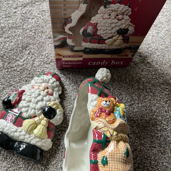Santa candy box - perfect dish to hold your treats for the holidays! candy dish! - Picture 2 of 2
